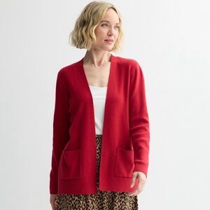 Croft & Barrow Classic Red Cardigan size XL